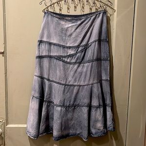 Denim tiered skirt
